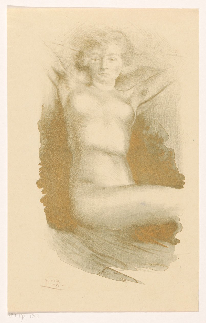 Femme nue assise - Huib Luns