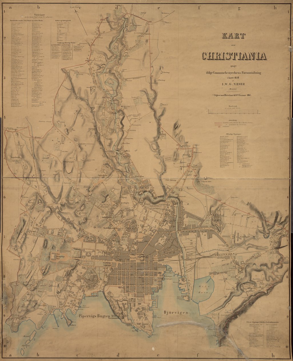 Carte de Christiania - I.W.G. Næser