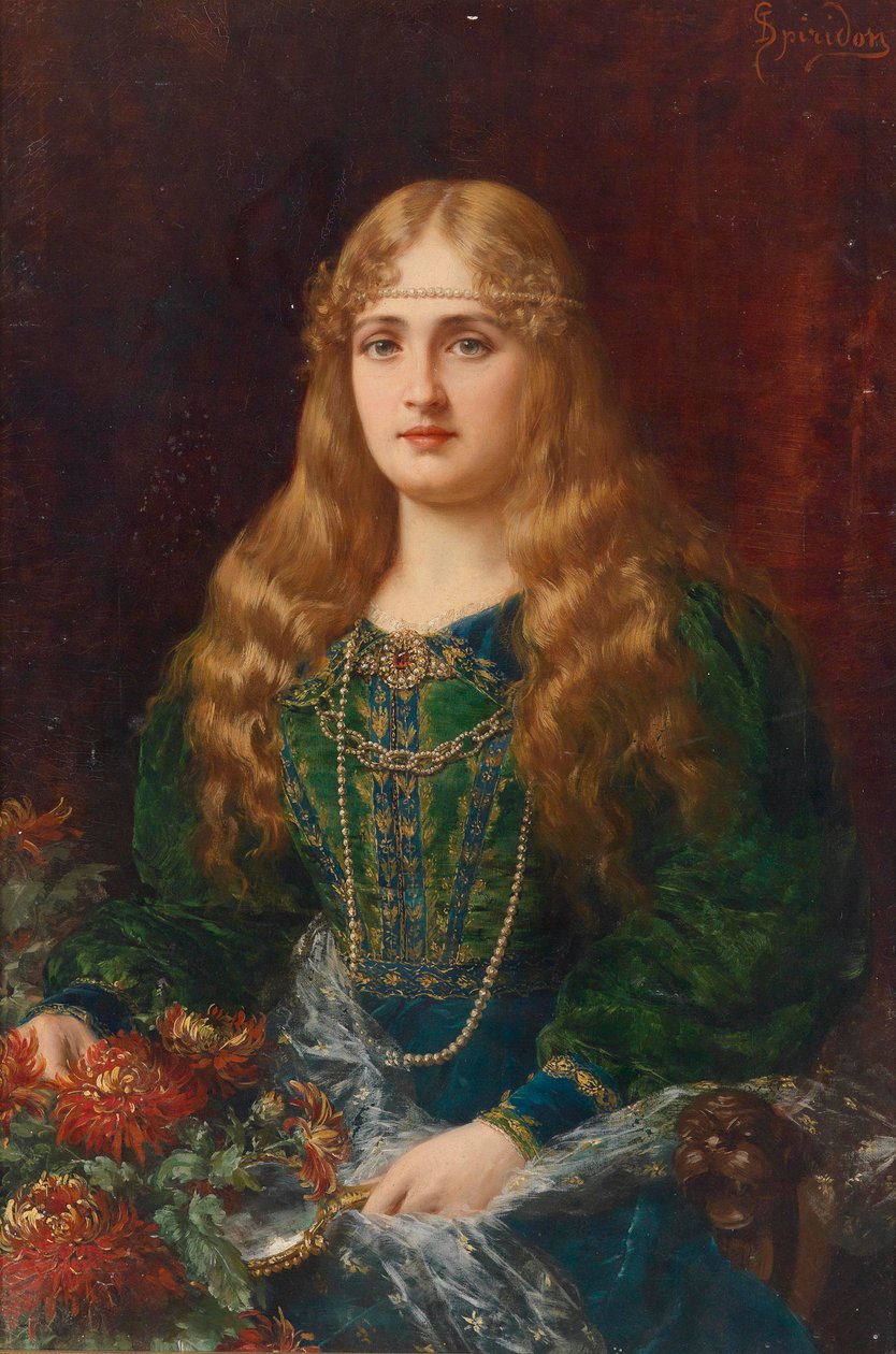 Jeune femme en costume historique - Ignace Spiridon