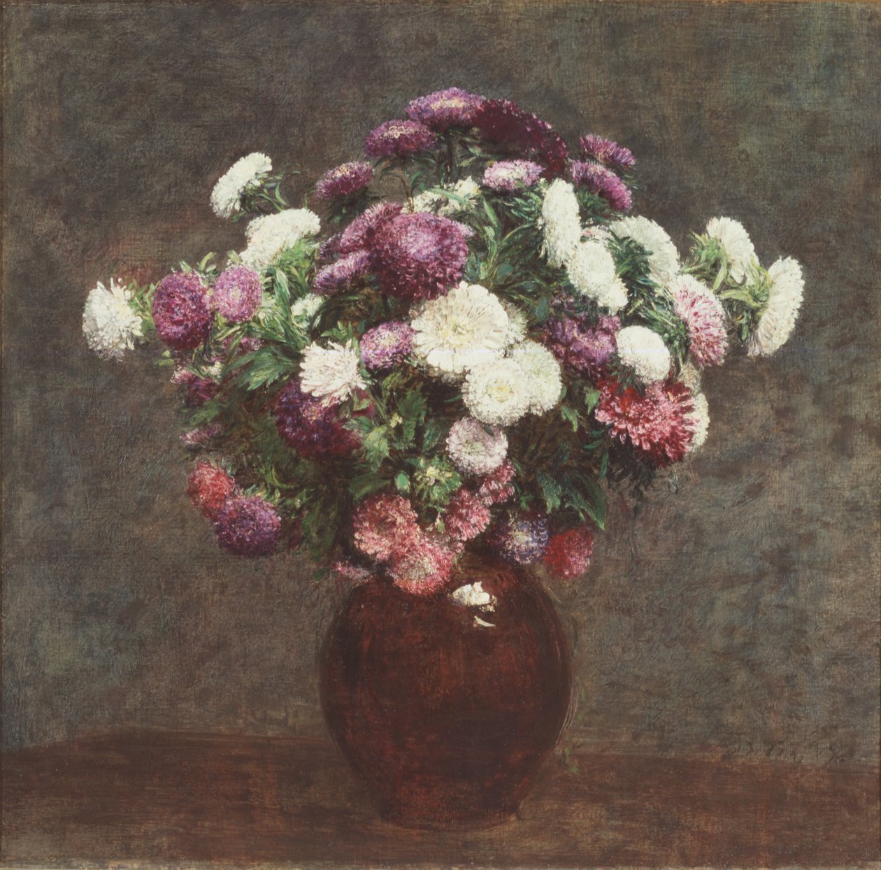 Asters dans un vase - Ignace Henri Jean Fantin Latour
