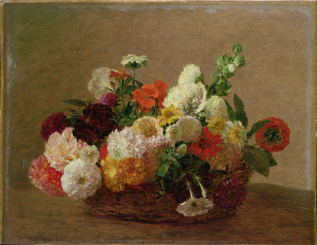 Nature morte de fleurs - Ignace Henri Jean Fantin Latour