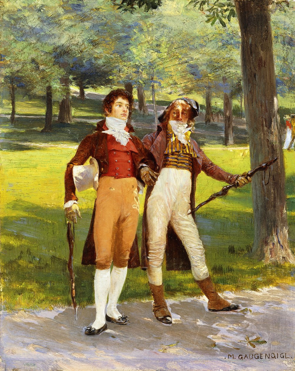Dandies dans le parc - Ignaz Marcel Gaugengigl