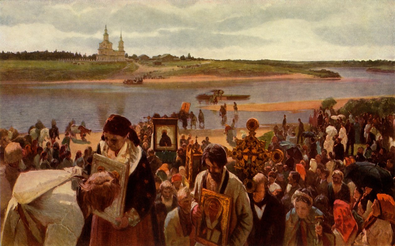La Procession de la Croix, 1893, 1965 - Illarion Pryanishnikov