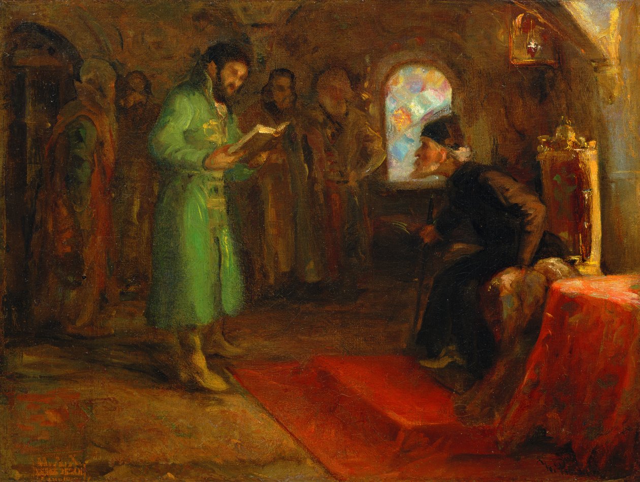 Boris Godounov avec Ivan le Terrible - Ilya Efimovich Repin
