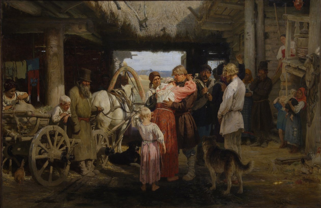 Le Recrutement Adieu, 1879 - Ilya Efimovich Repin