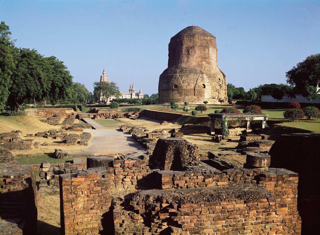 Le stupa Dhamekh, c.500 AD - Indian School