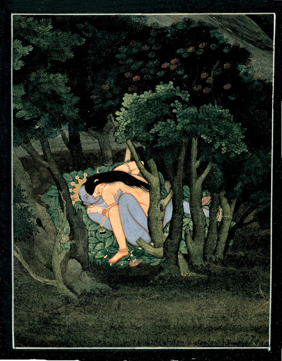 Krishna embrassé par Radha, vers 1775 - Indian Art