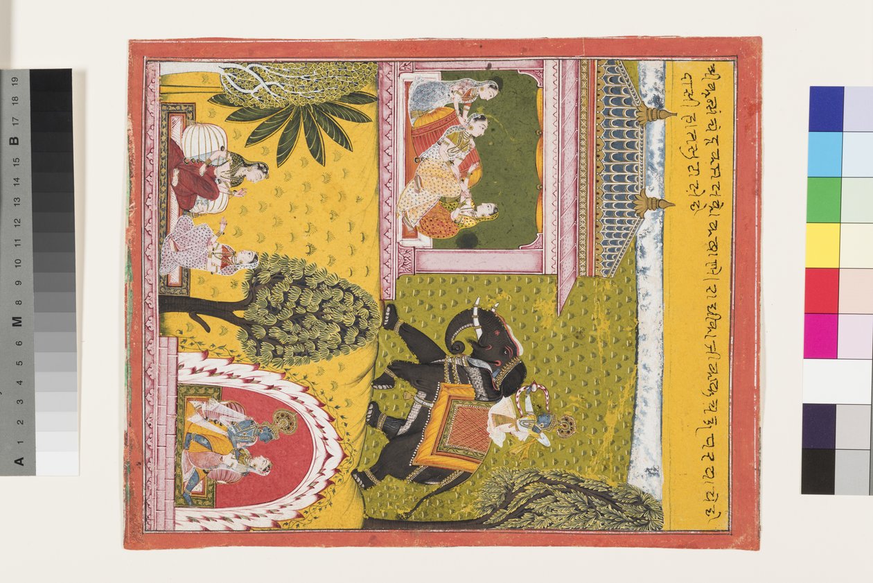 Krishna vient à la Radha amoureuse, c.1700 - Indian School