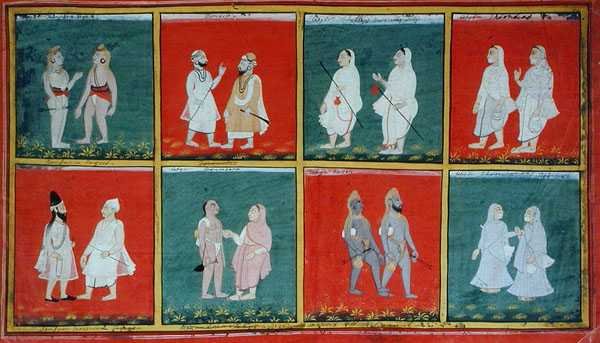 Mendiants religieux, Udaipur, c.1810-20 - Indian School
