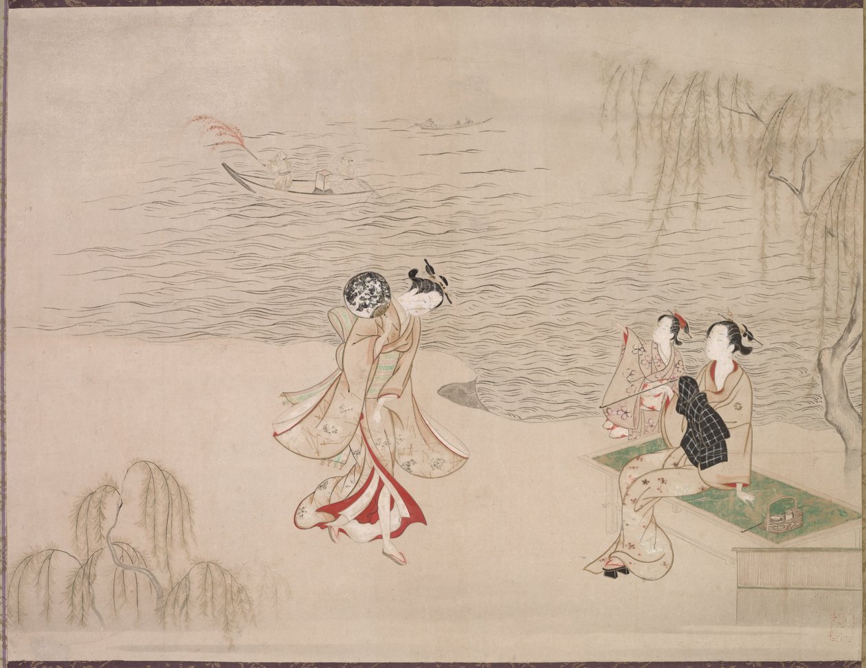 Beautés au bord de la mer - Ippitsusai Bunchō