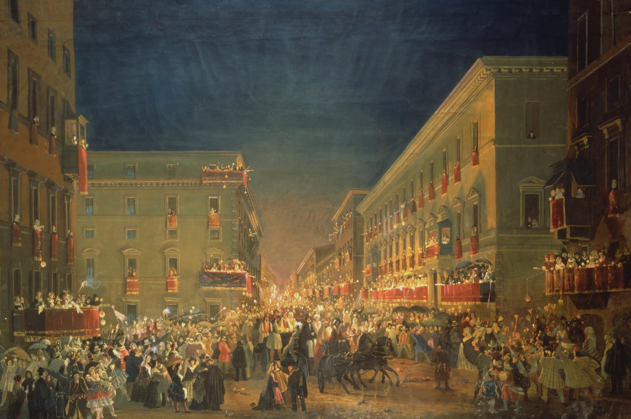 Fête des Moccoletti - Ippolito Caffi