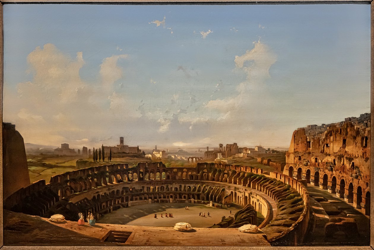 Vue intérieure du Colisée - Ippolito Caffi