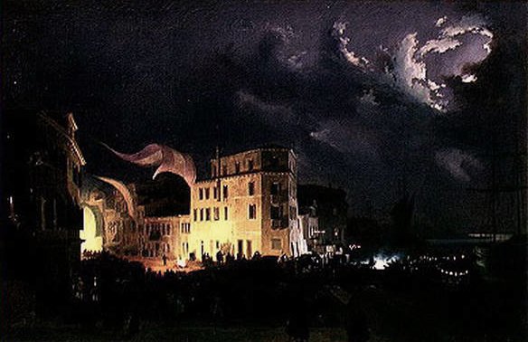 Festival nocturne à Venise - Ippolito Caffi