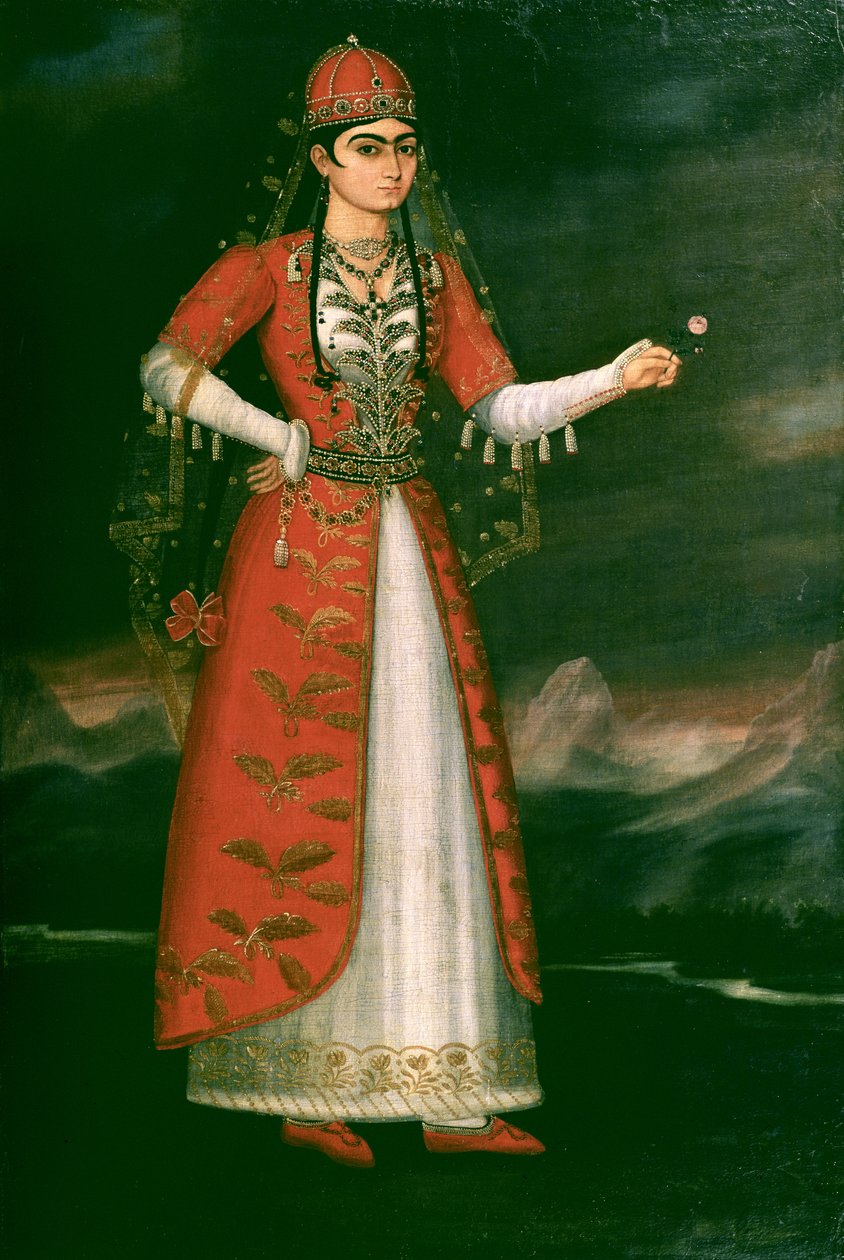 Portrait de Nino Eristavi, Iranien, 1829 - Iranian School