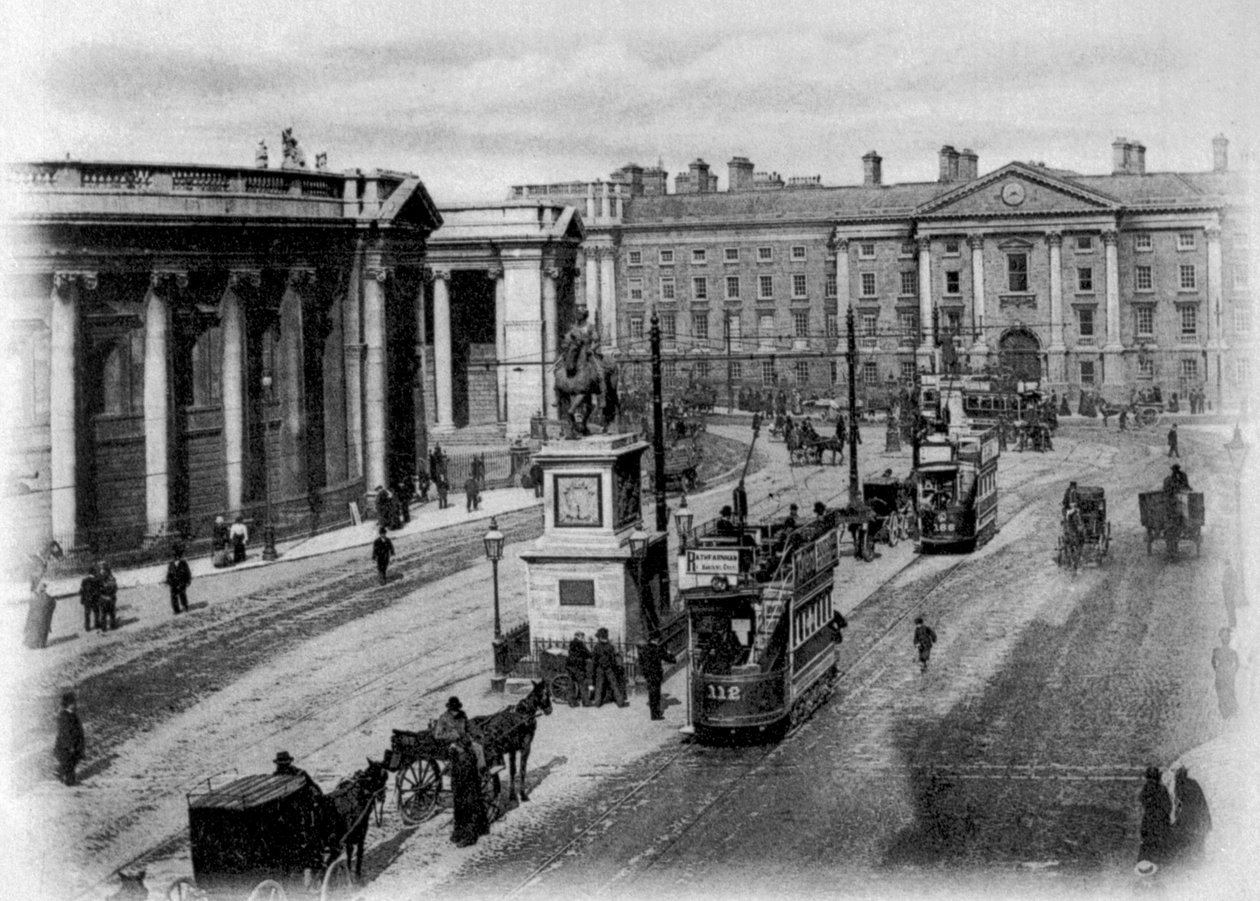 College Green, Dublin, vers 1900 - Irish Photographer