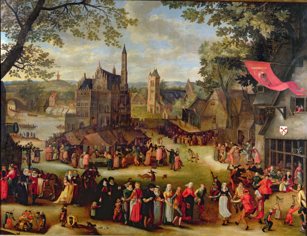 Une foire flamande - Isaac Claesz Swanenburgh