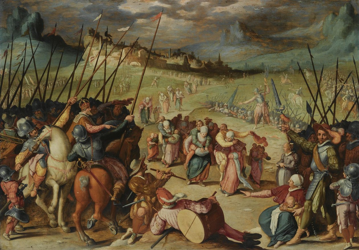 Les épouses fidèles de Weinsberg - Isaac Claesz Swanenburgh