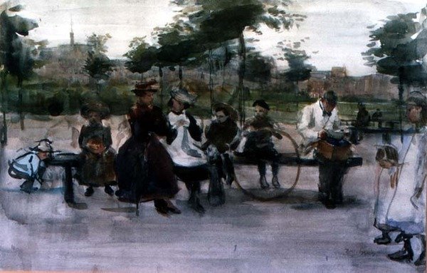 Le banc du parc, Amsterdam - Isaac Israels