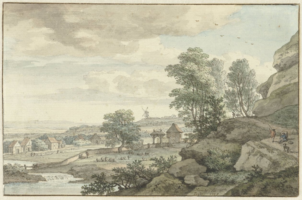 Vue dans les environs de Bentheim - Isaac de Moucheron