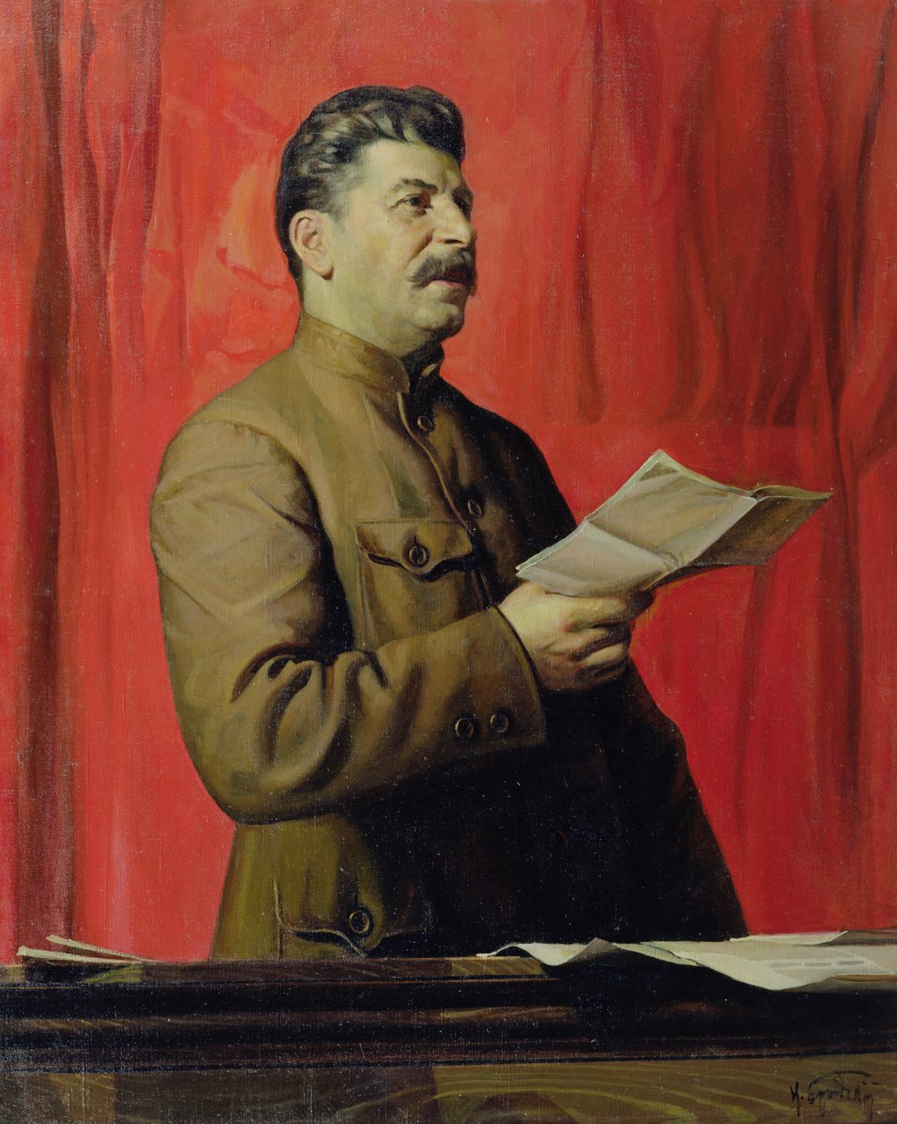 Portrait de Josif Staline, 1933 - Isaak Israilevich Brodsky