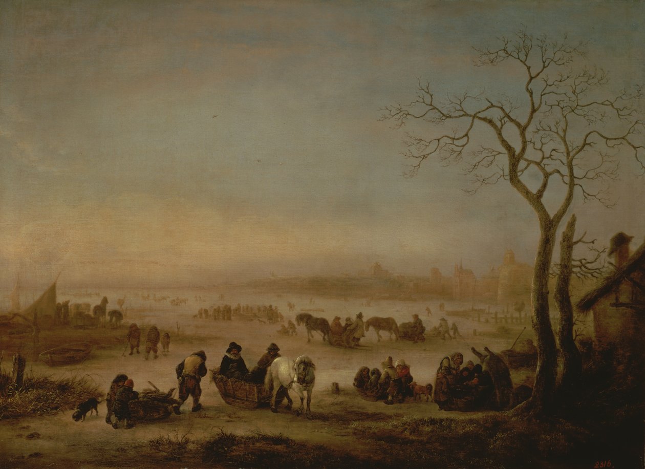 Le lac gelé, 1648 - Isack van Ostade