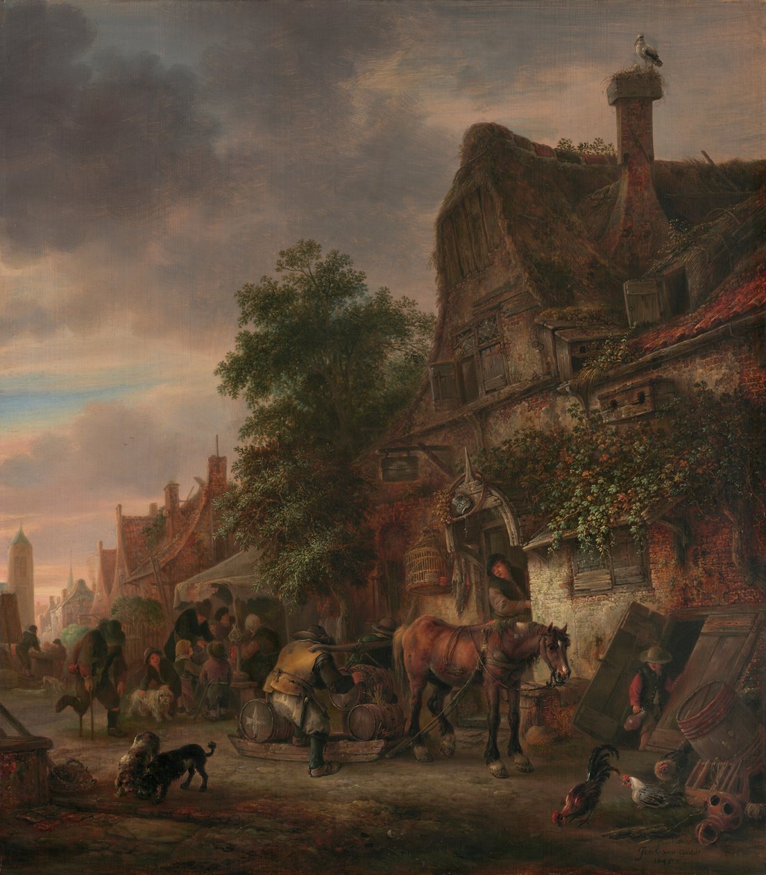 Ouvriers devant une auberge - Isack van Ostade