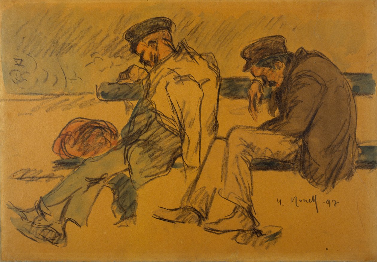 Deux pauvres hommes qui dorment - Isidre Nonell
