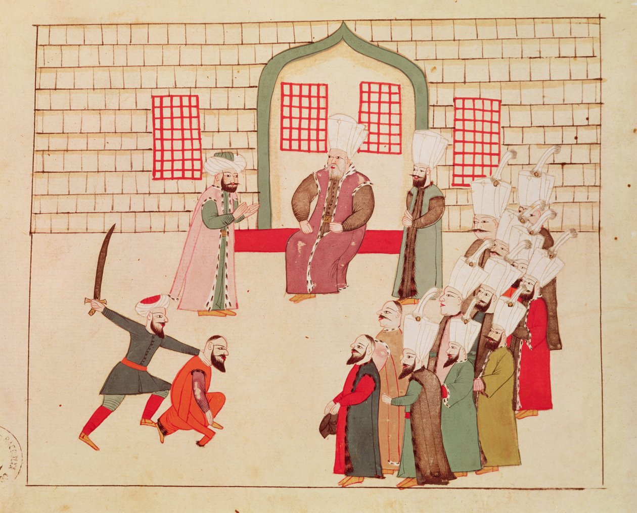 Ms 1671 Un vizir regardant une exécution - Islamic School