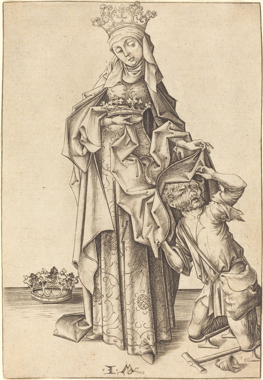Sainte Élisabeth de Thuringe, vers 1475-1480 - Israhel van Meckenem