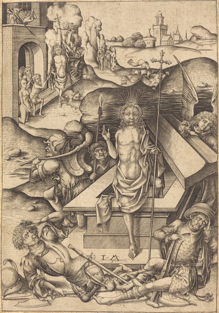 La Résurrection - Israhel van Meckenem