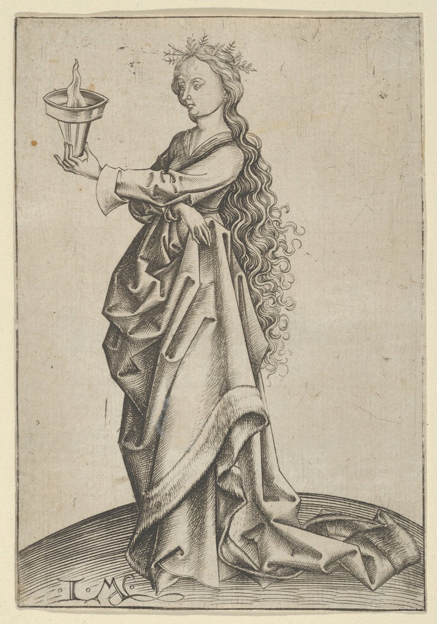 La troisième vierge sage, vers 1450-1503 - Israhel van Meckenem