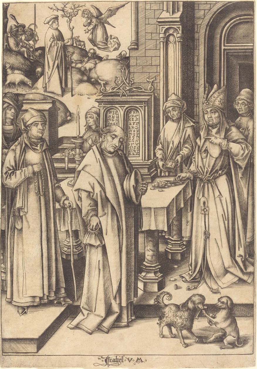 Le Sacrifice de Joachim - Israhel van Meckenem after Hans Holbein the Elder