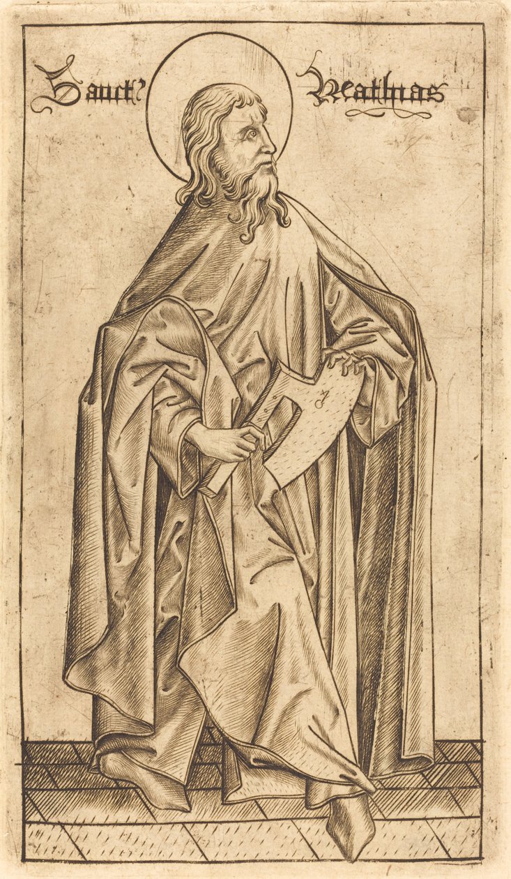 Saint Matthias (?) - Israhel van Meckenem after Master E.S.