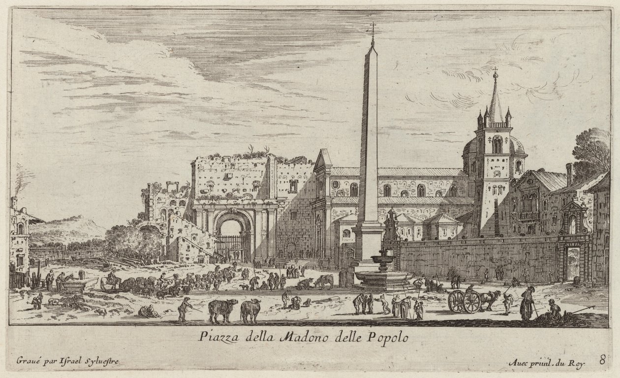 Piazza della Madono delle Popolo - Israël Silvestre