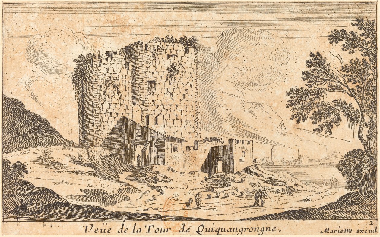 Vue de la Tour de Quinquangrongne - Israël Silvestre