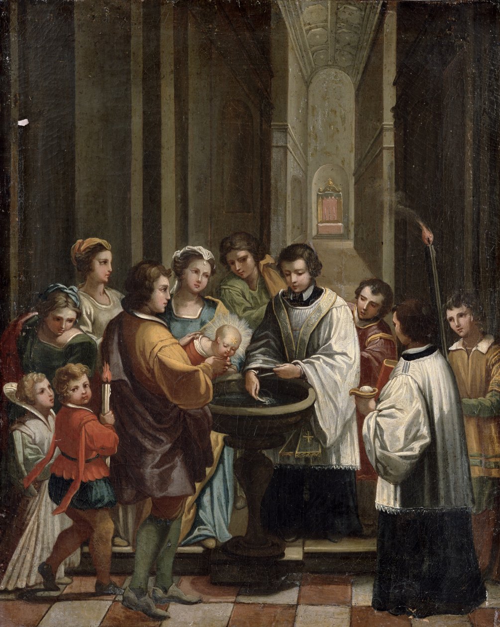 Un Baptême - Italian School