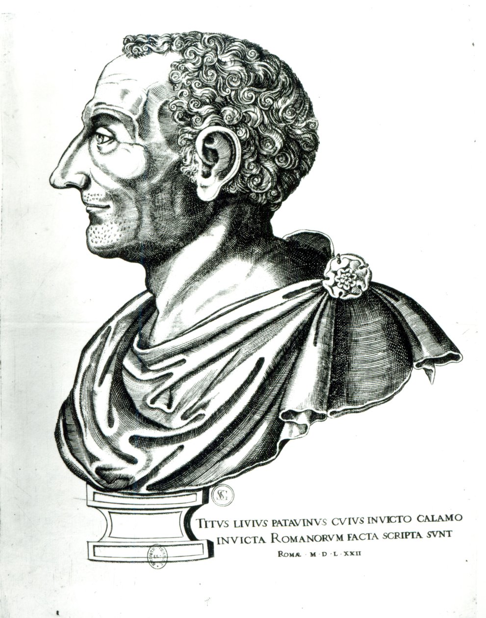 Buste portrait de Titus Livius connu sous le nom de Tite-Live (59 av. J.-C.-17 ap. J.-C.), 1622 - Italian School