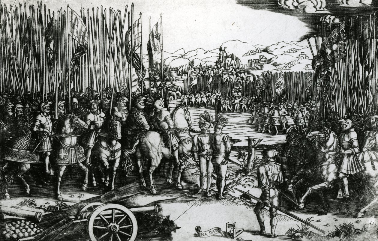 La bataille de Ravenne - Italian School