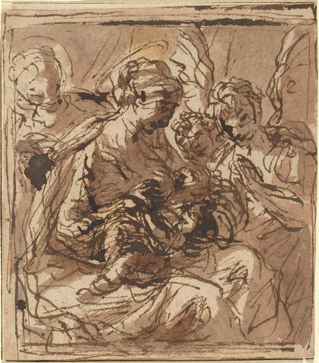 Sainte Famille - Italian 17th Century
