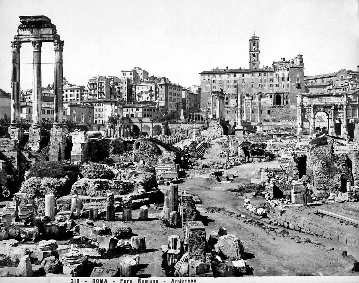 Vue du Forum Romain, vers 1890 - Italian Photographer