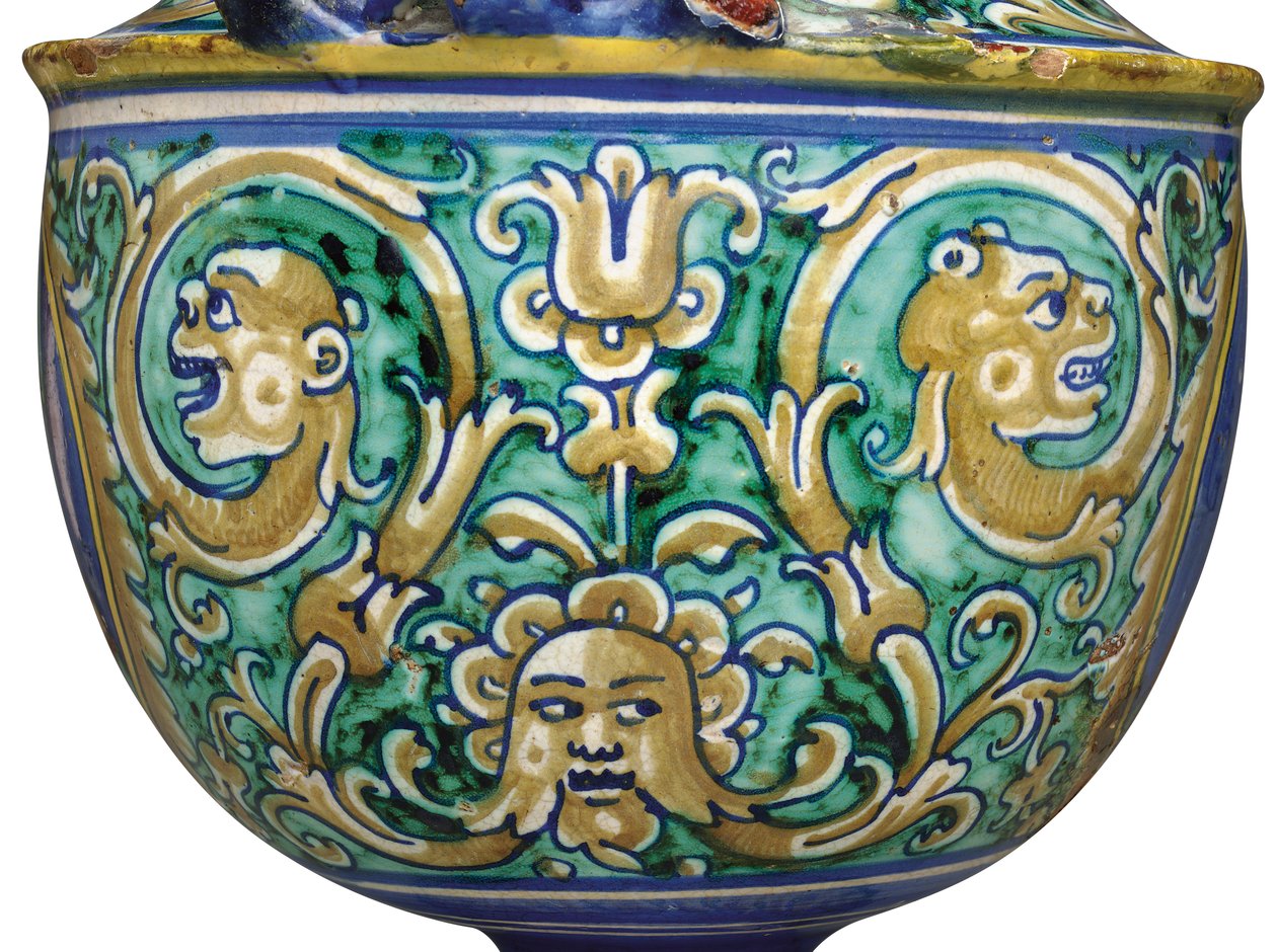 Vase à deux anses en majolique de Deruta, c.1525-50 - Italian School