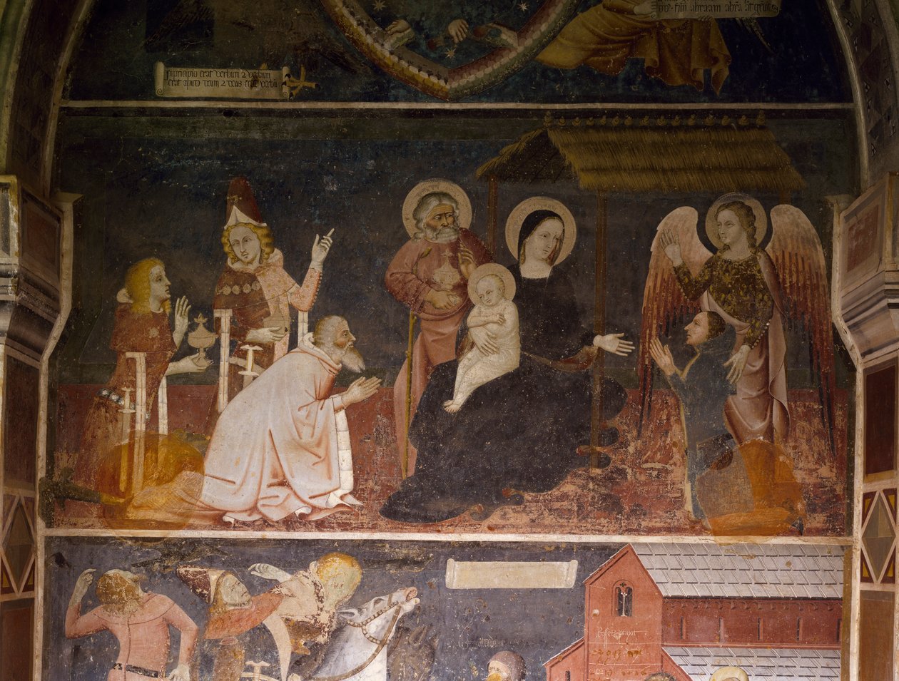 Adoration des Mages (fresque) - Italian School
