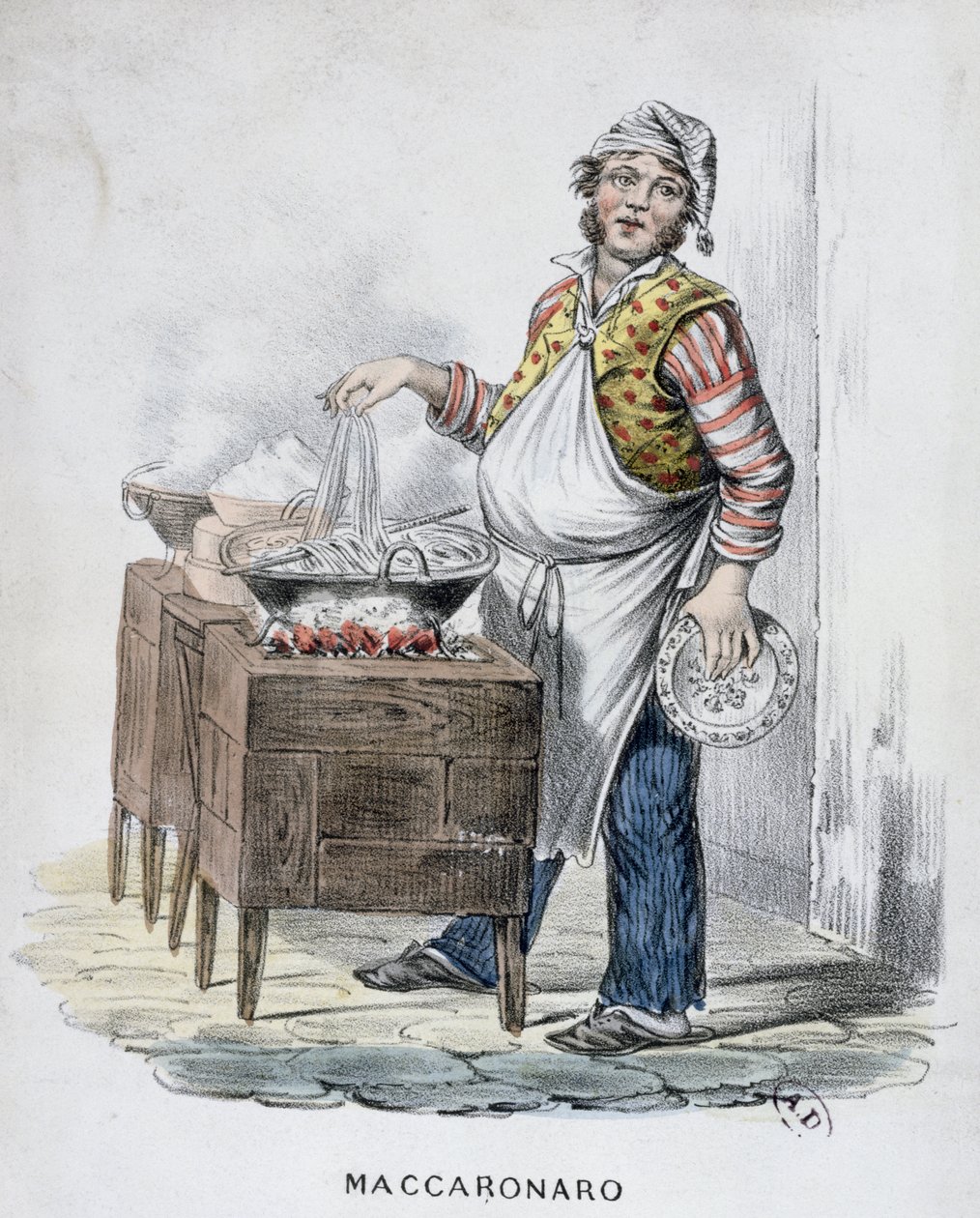Vendeur de macaronis (Maccaronaro) - Italian School