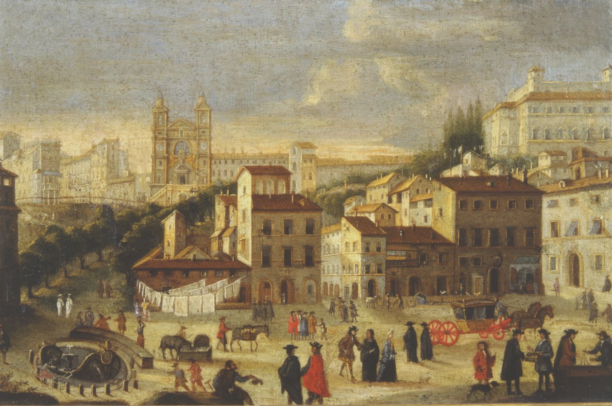 Piazza di Spagna et Trinità dei Monti - Italian School