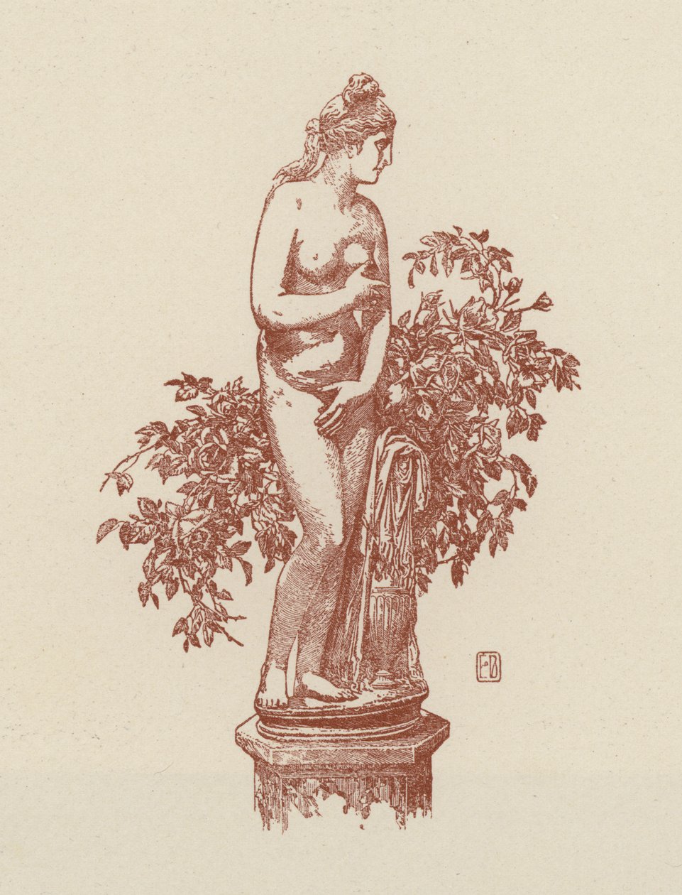 Rome, Vénus du Capitole (litho) - Italian School