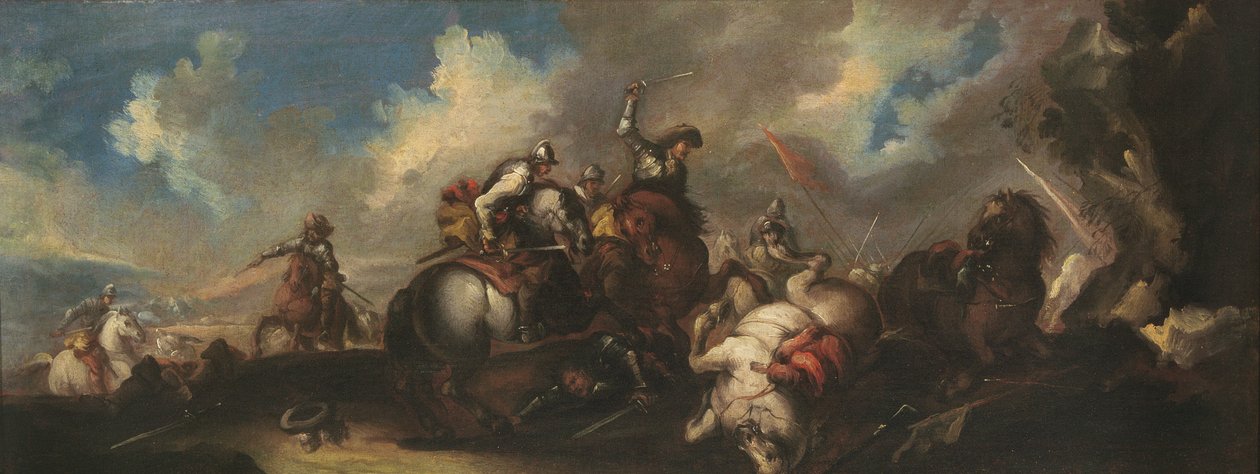 La Bataille des Cavaliers - Italian School