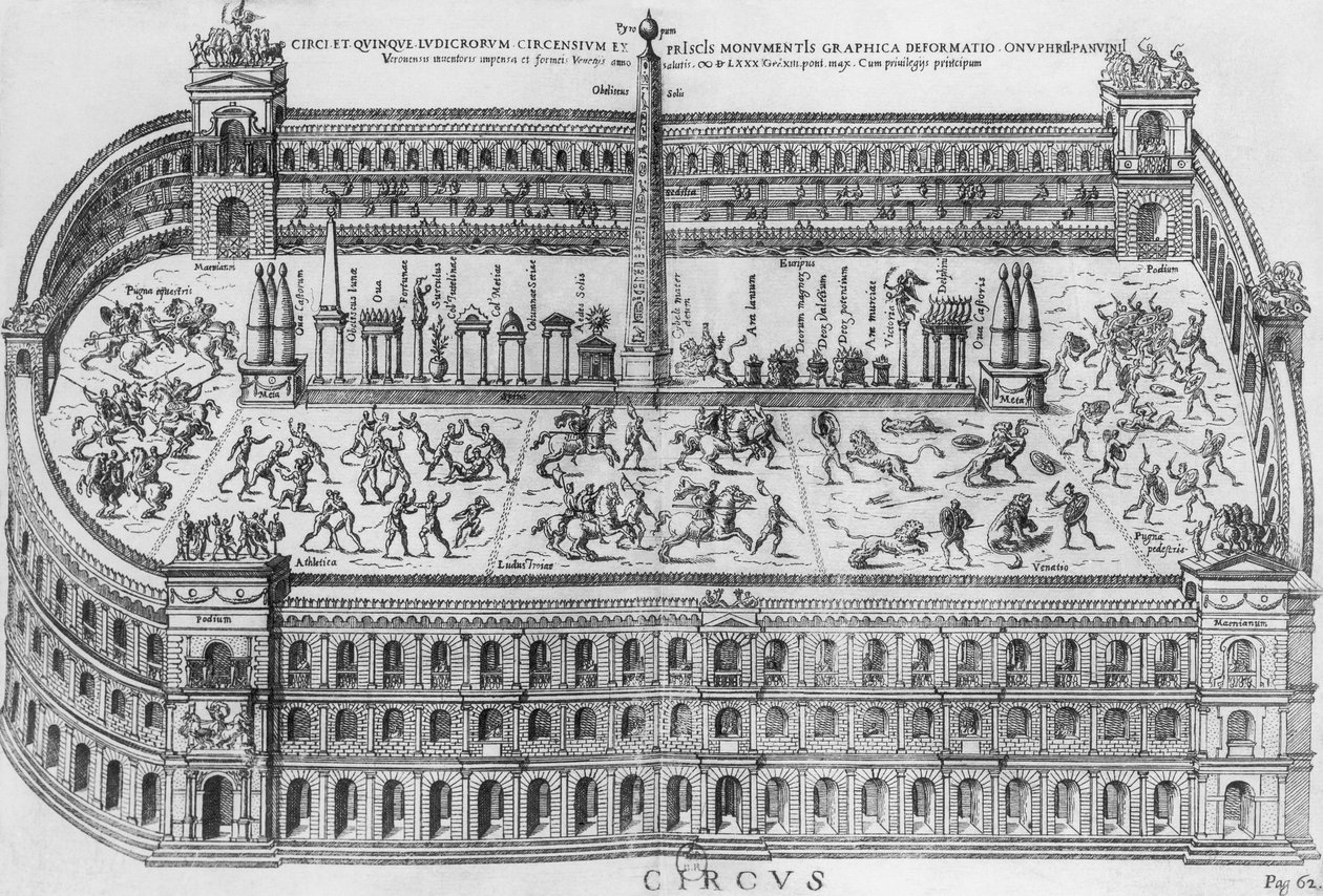 Le Cirque Maxime à Rome, vers 1600 - Italian School