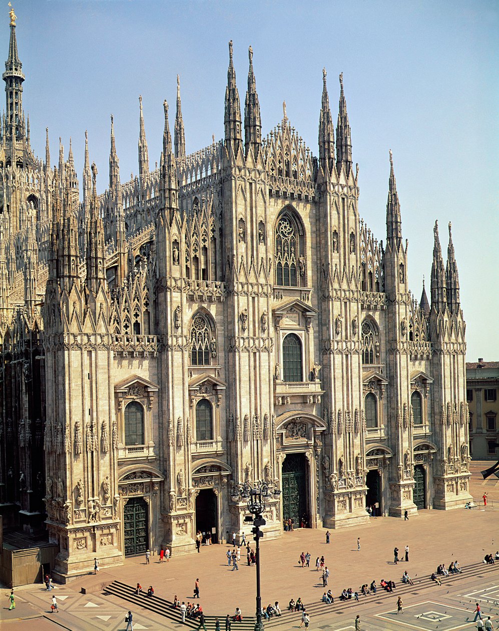 Vue de la façade, commencée en 1386 - Italian School