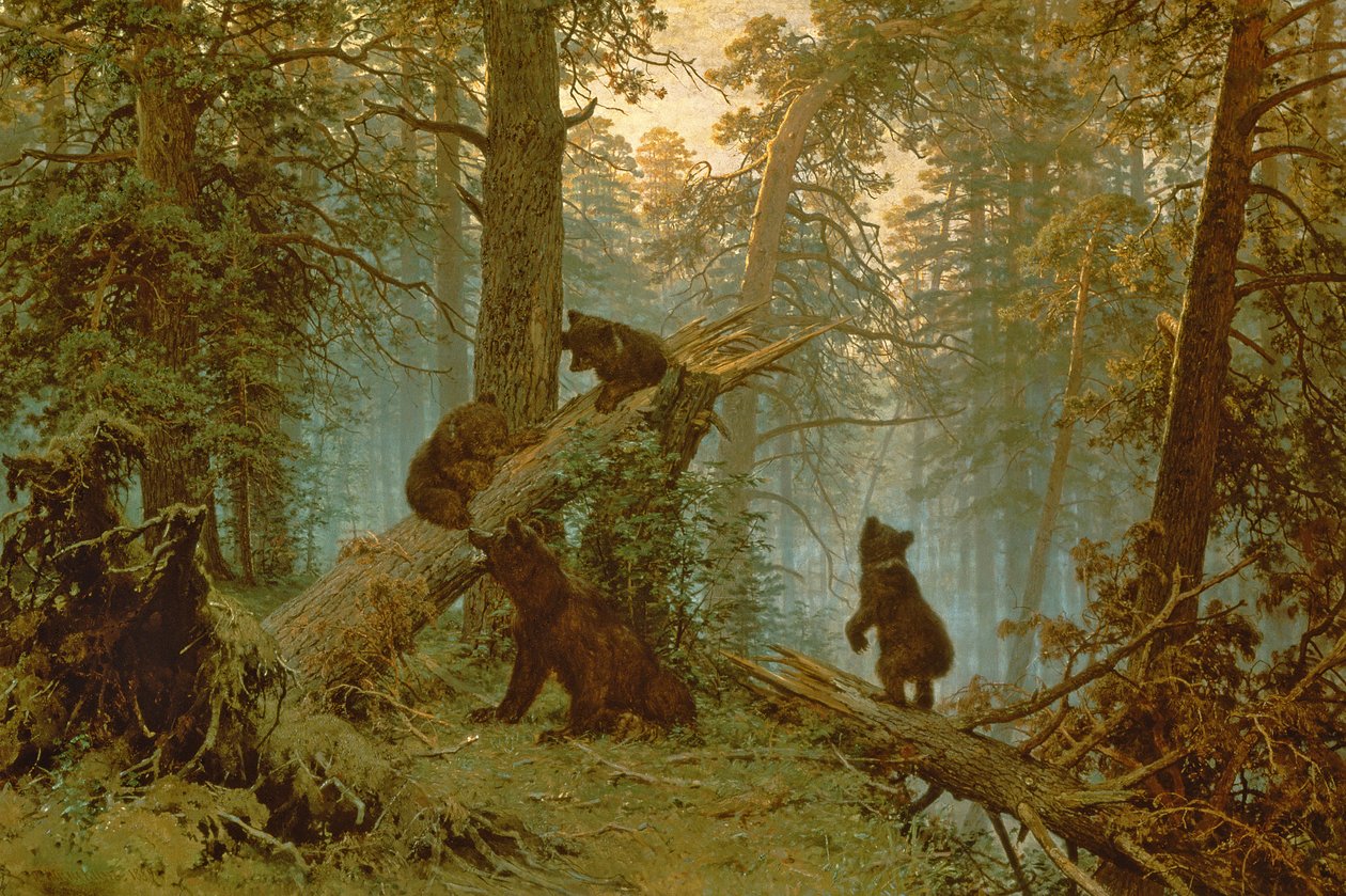 Matin dans une forêt de pins, 1889 - Ivan Ivanovich Shishkin