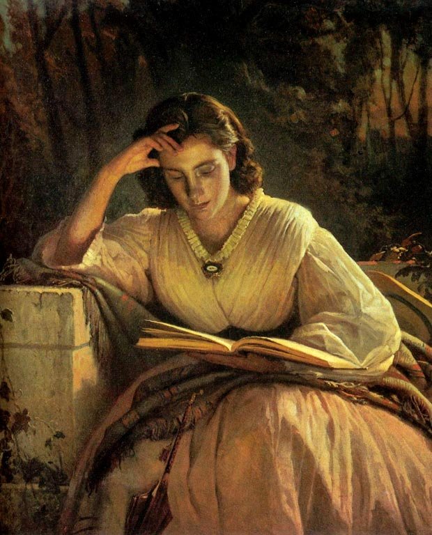 Femme lisant - Ivan Nikolaevich Kramskoy